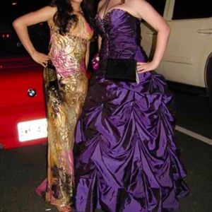 Beautiful golden dipped in color formal dress